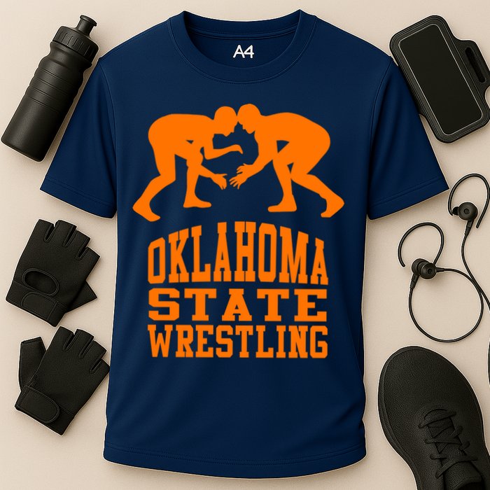 Oklahoma State Wrestling Cooling Performance Crew T-Shirt