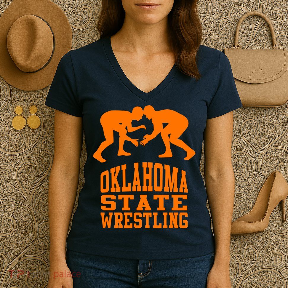 Oklahoma State Wrestling Women's V-Neck T-Shirt