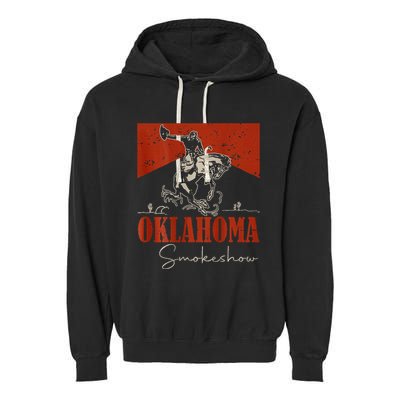 Oklahoma Smokeshow Western Rodeo Garment-Dyed Fleece Hoodie