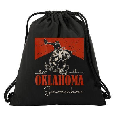 Oklahoma Smokeshow Western Rodeo Drawstring Bag