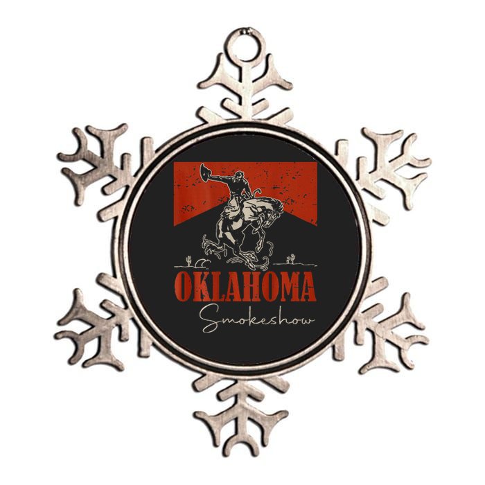 Oklahoma Smokeshow Western Rodeo Metallic Star Ornament