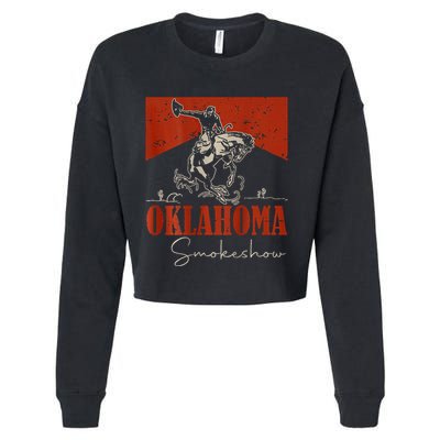 Oklahoma Smokeshow Western Rodeo Cropped Pullover Crew