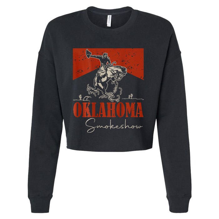 Oklahoma Smokeshow Western Rodeo Cropped Pullover Crew