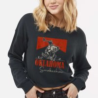 Oklahoma Smokeshow Western Rodeo Cropped Pullover Crew