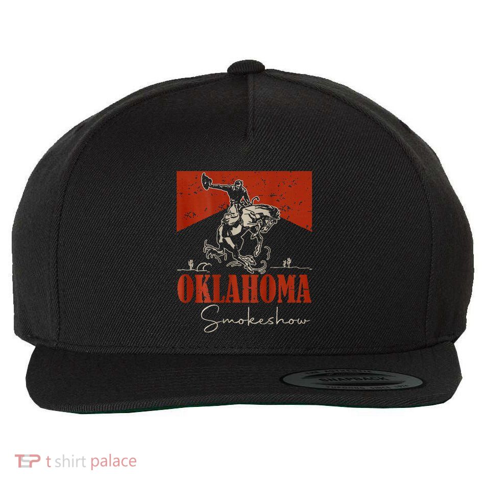 Oklahoma Smokeshow Western Rodeo Wool Snapback Cap
