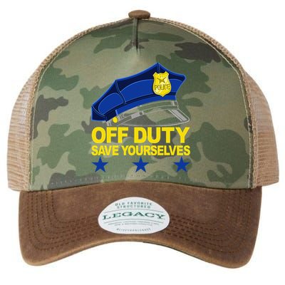 Offduty Save Yourselves Funny Police Officer Cop Legacy Tie Dye Trucker Hat