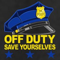 Offduty Save Yourselves Funny Police Officer Cop Adult Drive Performance Visor