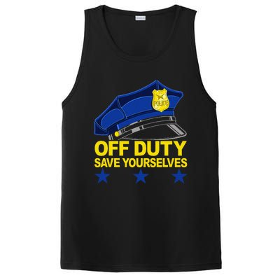 Offduty Save Yourselves Funny Police Officer Cop PosiCharge Competitor Tank