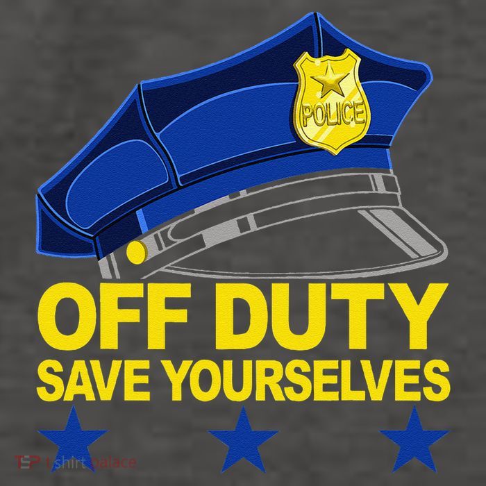 Offduty Save Yourselves Funny Police Officer Cop Vector Backpack