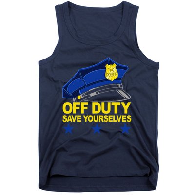 Offduty Save Yourselves Funny Police Officer Cop Tank Top