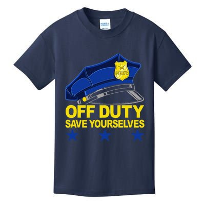 Offduty Save Yourselves Funny Police Officer Cop Kids T-Shirt