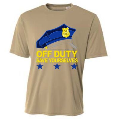 Offduty Save Yourselves Funny Police Officer Cop Cooling Performance Crew T-Shirt