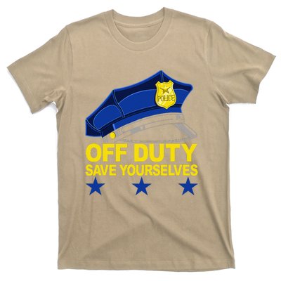 Offduty Save Yourselves Funny Police Officer Cop T-Shirt