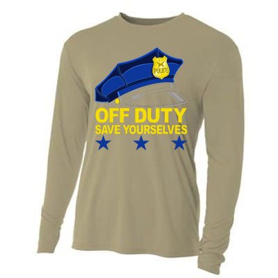 Offduty Save Yourselves Funny Police Officer Cop Cooling Performance Long Sleeve Crew