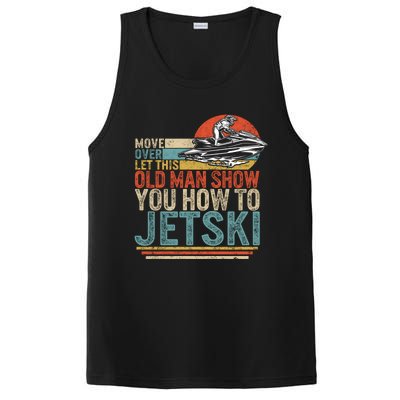 Old Show You How To Jetski Grandpa Dad Jet Rider Skiing Gift PosiCharge Competitor Tank