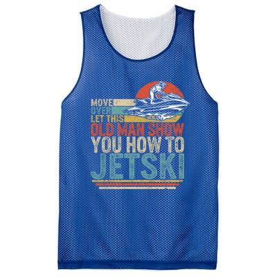 Old Show You How To Jetski Grandpa Dad Jet Rider Skiing Gift Mesh Reversible Basketball Jersey Tank