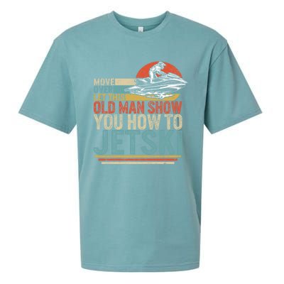 Old Show You How To Jetski Grandpa Dad Jet Rider Skiing Gift Sueded Cloud Jersey T-Shirt