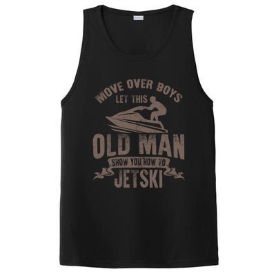 Old Show You How To Jetski Grandpa Dad Jet Rider Skiing Gift PosiCharge Competitor Tank