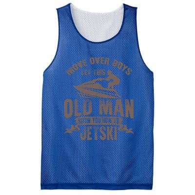 Old Show You How To Jetski Grandpa Dad Jet Rider Skiing Gift Mesh Reversible Basketball Jersey Tank