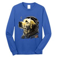 Outer Space Yellow Galaxy Astronaut Labrador Retriever Cute Gift Long Sleeve Shirt