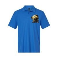 Outer Space Yellow Galaxy Astronaut Labrador Retriever Cute Gift Softstyle Adult Sport Polo