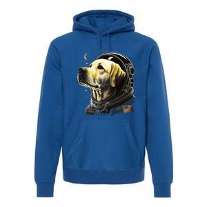 Outer Space Yellow Galaxy Astronaut Labrador Retriever Cute Gift Premium Hoodie