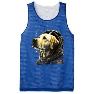 Outer Space Yellow Galaxy Astronaut Labrador Retriever Cute Gift Mesh Reversible Basketball Jersey Tank