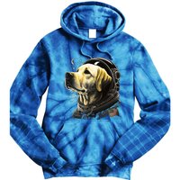 Outer Space Yellow Galaxy Astronaut Labrador Retriever Cute Gift Tie Dye Hoodie