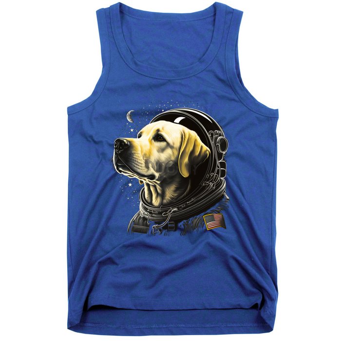 Outer Space Yellow Galaxy Astronaut Labrador Retriever Cute Gift Tank Top