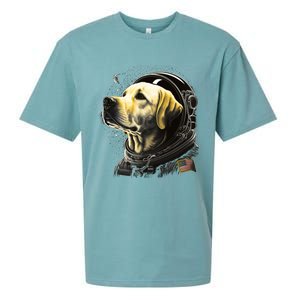 Outer Space Yellow Galaxy Astronaut Labrador Retriever Cute Gift Sueded Cloud Jersey T-Shirt