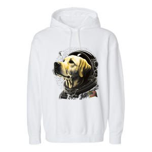 Outer Space Yellow Galaxy Astronaut Labrador Retriever Cute Gift Garment-Dyed Fleece Hoodie