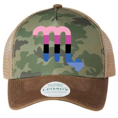 Omnisexual Scorpio Zodiac Sign Omnisexual Pride Flag Cool Gift Legacy Tie Dye Trucker Hat