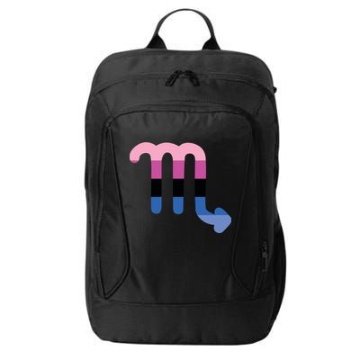 Omnisexual Scorpio Zodiac Sign Omnisexual Pride Flag Cool Gift City Backpack