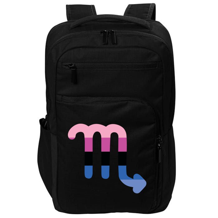 Omnisexual Scorpio Zodiac Sign Omnisexual Pride Flag Cool Gift Impact Tech Backpack