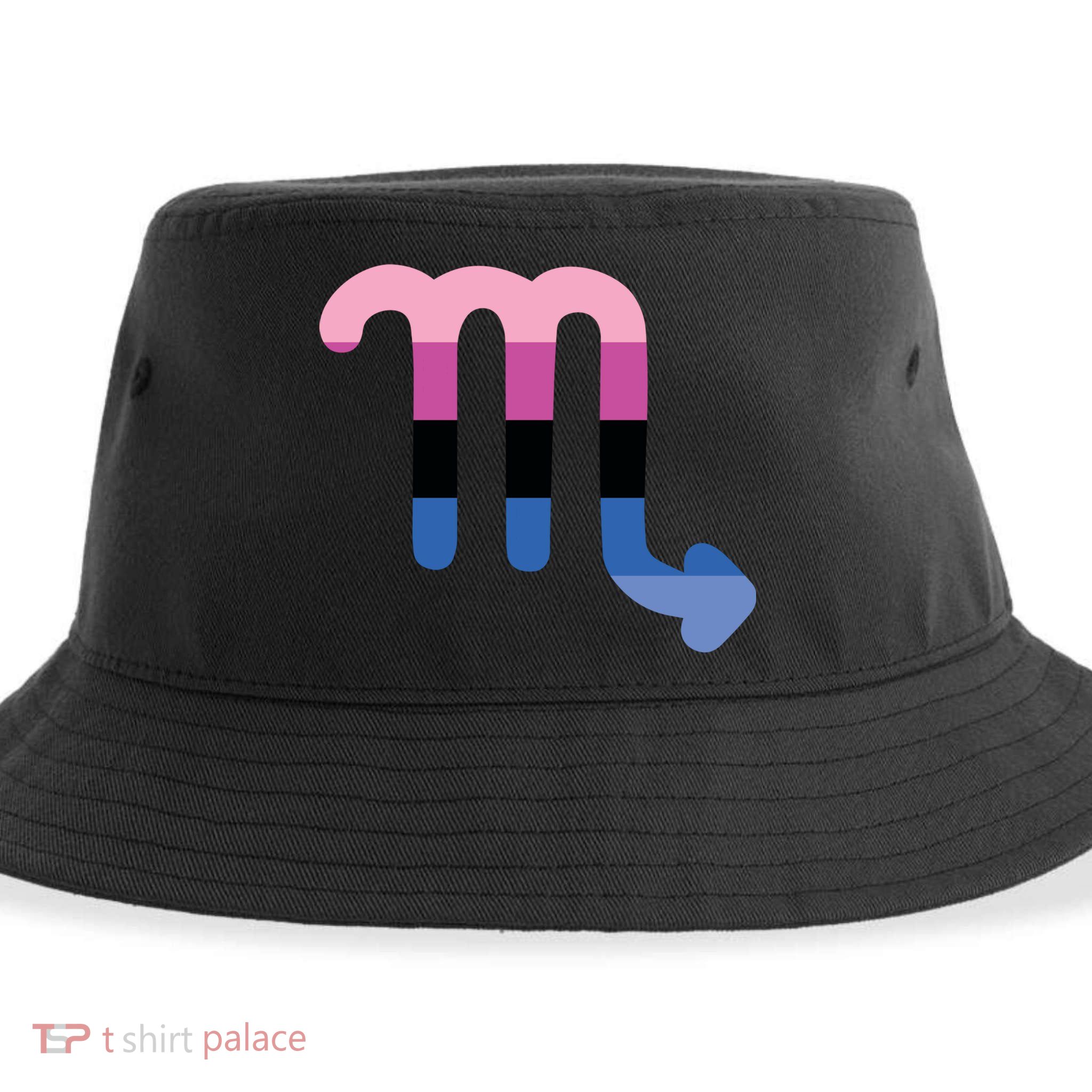 Omnisexual Scorpio Zodiac Sign Omnisexual Pride Flag Cool Gift Sustainable Bucket Hat