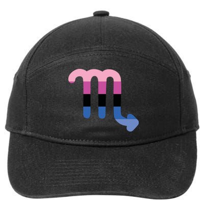 Omnisexual Scorpio Zodiac Sign Omnisexual Pride Flag Cool Gift 7-Panel Snapback Hat