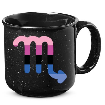 Omnisexual Scorpio Zodiac Sign Omnisexual Pride Flag Cool Gift 15oz Campfire Ceramic Mug