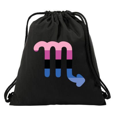 Omnisexual Scorpio Zodiac Sign Omnisexual Pride Flag Cool Gift Drawstring Bag