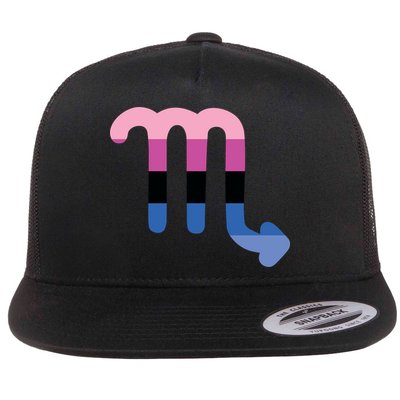 Omnisexual Scorpio Zodiac Sign Omnisexual Pride Flag Cool Gift Flatbill Hat
