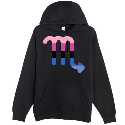 Omnisexual Scorpio Zodiac Sign Omnisexual Pride Flag Cool Gift Premium Pullover Hoodie