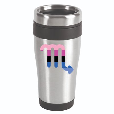 Omnisexual Scorpio Zodiac Sign Omnisexual Pride Flag Cool Gift 16oz Travel Tumbler