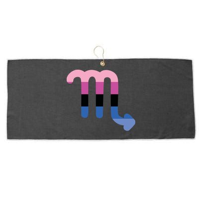 Omnisexual Scorpio Zodiac Sign Omnisexual Pride Flag Cool Gift Large Microfiber Waffle Golf Towel