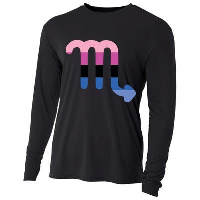 Omnisexual Scorpio Zodiac Sign Omnisexual Pride Flag Cool Gift Cooling Performance Long Sleeve Crew