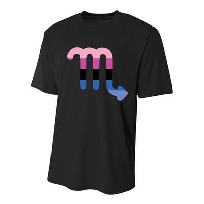 Omnisexual Scorpio Zodiac Sign Omnisexual Pride Flag Cool Gift Youth Performance Sprint T-Shirt