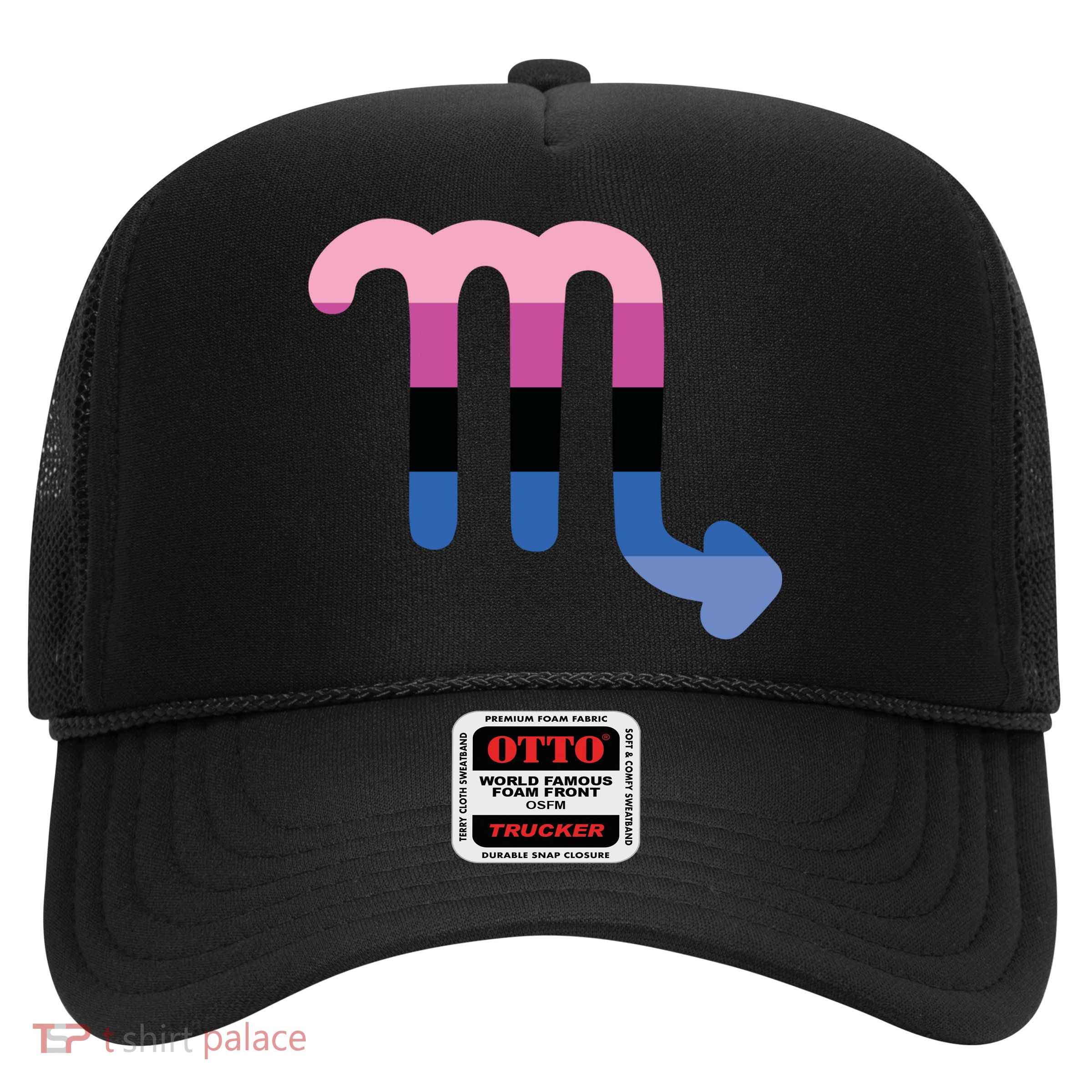 Omnisexual Scorpio Zodiac Sign Omnisexual Pride Flag Cool Gift Trucker Hat