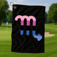 Omnisexual Scorpio Zodiac Sign Omnisexual Pride Flag Cool Gift Golf Towel