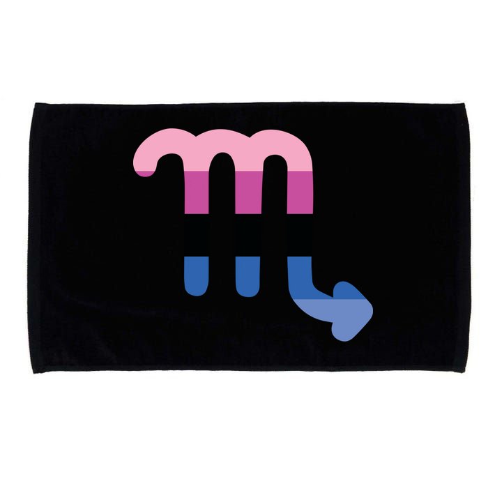 Omnisexual Scorpio Zodiac Sign Omnisexual Pride Flag Cool Gift Microfiber Hand Towel