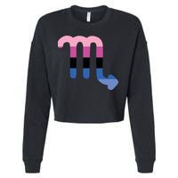 Omnisexual Scorpio Zodiac Sign Omnisexual Pride Flag Cool Gift Cropped Pullover Crew