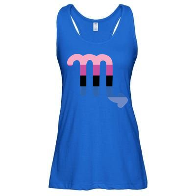 Omnisexual Scorpio Zodiac Sign Omnisexual Pride Flag Cool Gift Ladies Essential Flowy Tank