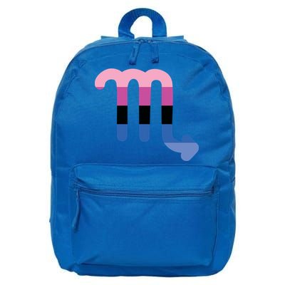 Omnisexual Scorpio Zodiac Sign Omnisexual Pride Flag Cool Gift 16 in Basic Backpack